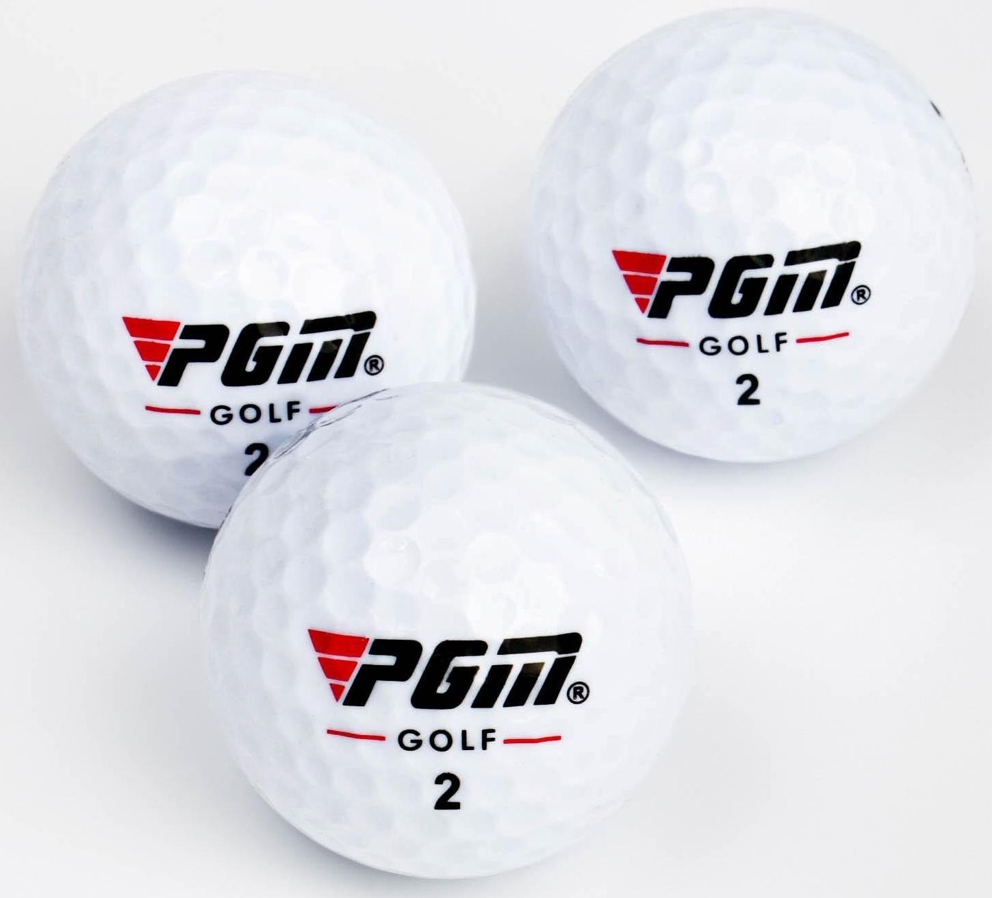 Мячи для гольфа PGM VS, трехкомпонентные, d=4.3 см, набор 12 шт