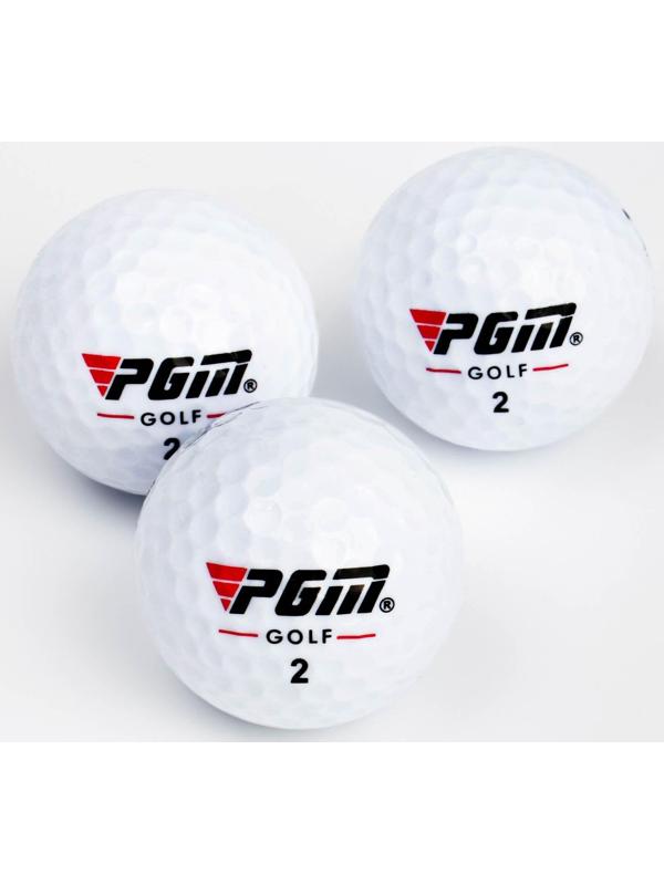 Мячи для гольфа PGM VS, трехкомпонентные, d=4.3 см, набор 12 шт