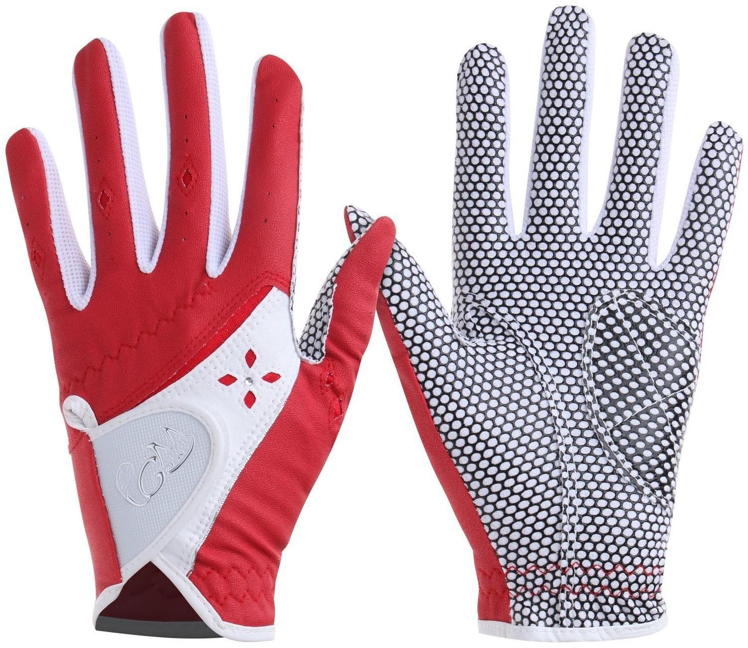 Перчатки для гольфа PGM, женские, пара, противоскользящие, микрофибра, размер 17