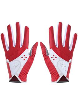 Перчатки для гольфа PGM, женские, пара, противоскользящие, микрофибра, размер 17