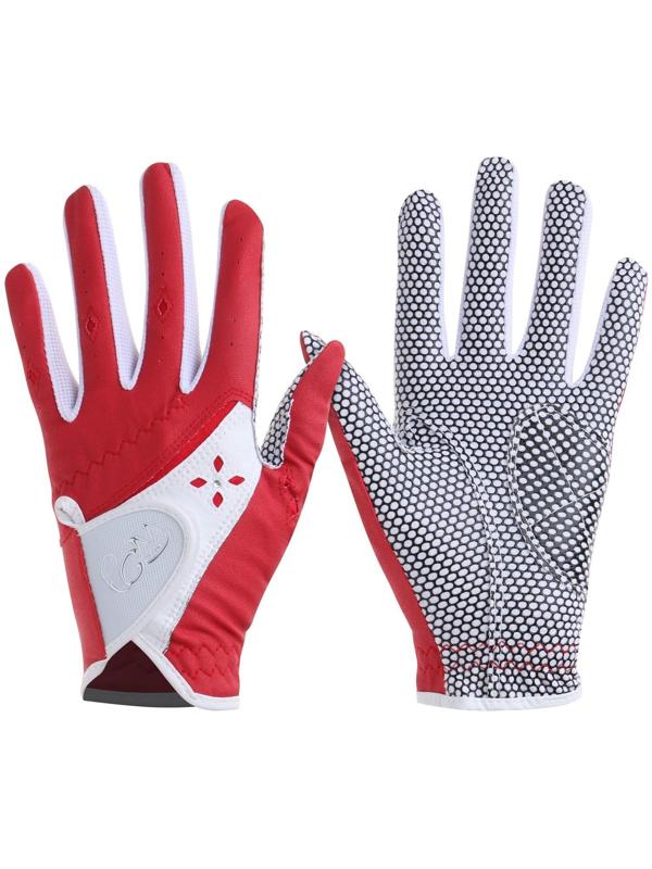 Перчатки для гольфа PGM, женские, пара, противоскользящие, микрофибра, размер 17