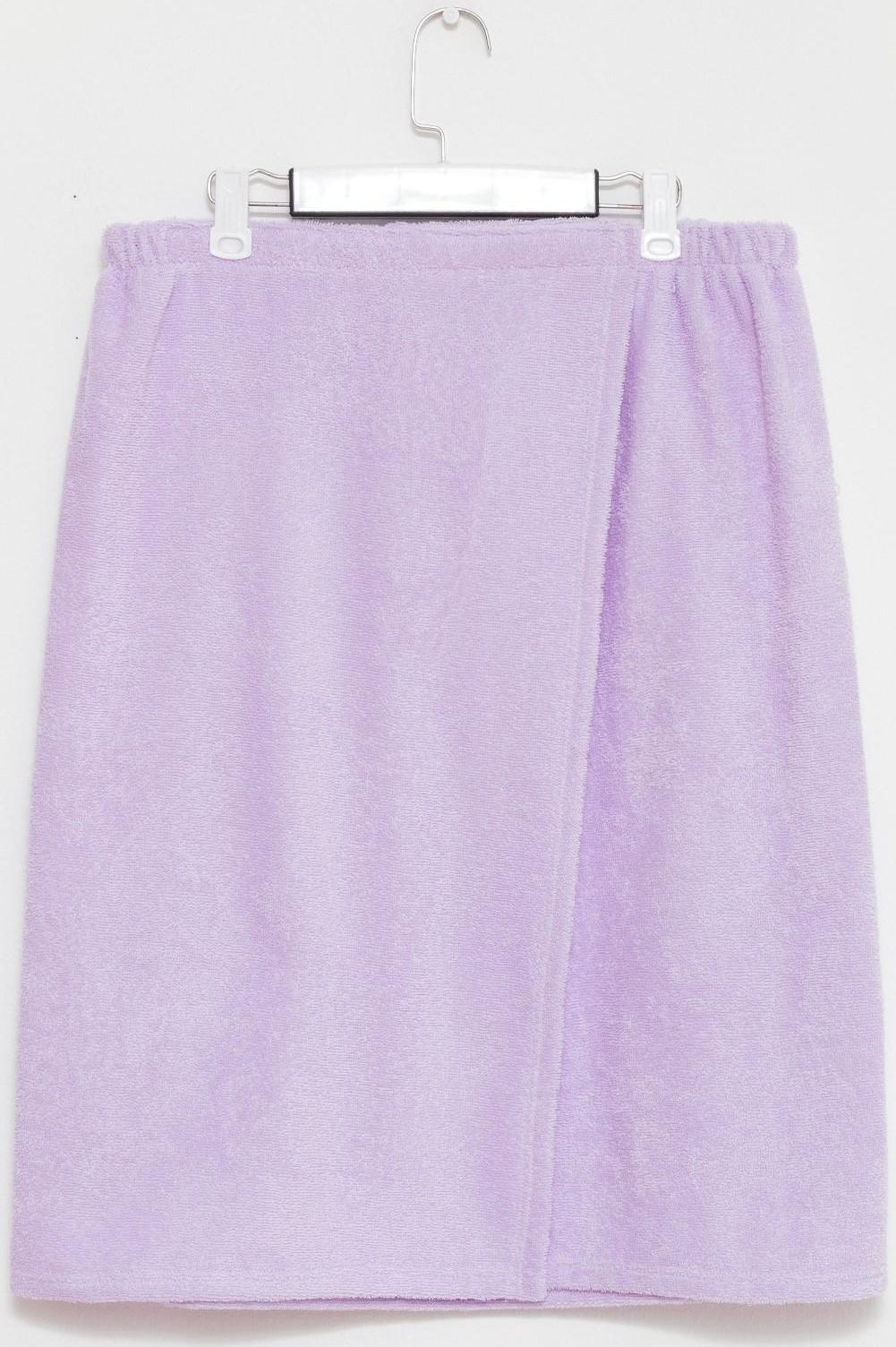 Набор для сауны Экономь и Я:полотенце-парео 68*150см + чалма, цв.лаванда,100%хл, 320 г/м2