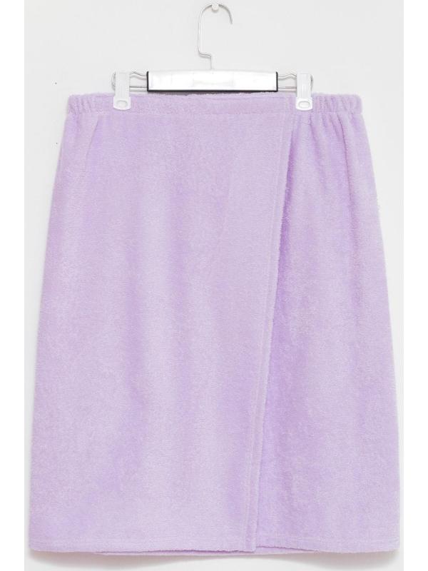 Набор для сауны Экономь и Я:полотенце-парео 68*150см + чалма, цв.лаванда,100%хл, 320 г/м2