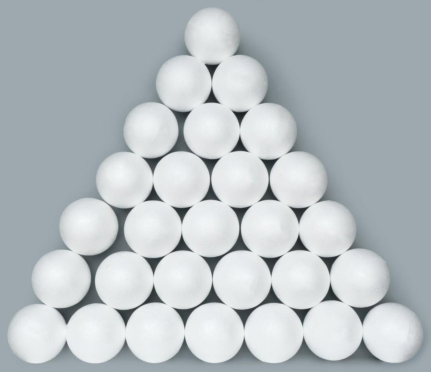 Набор шаров из пенопласта, 7 см, 27 штук