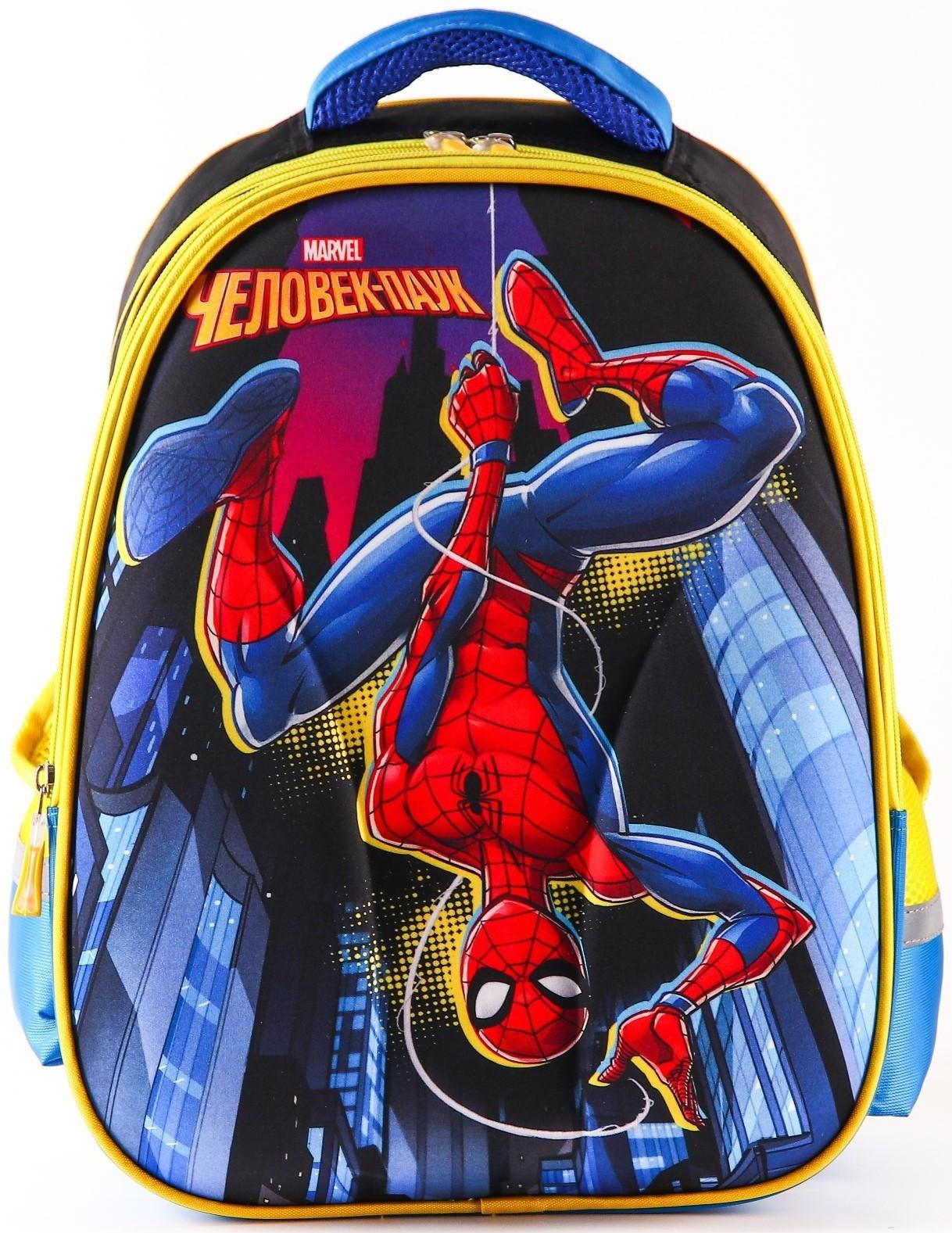 Рюкзак школьный, 39 см х 30 см х 14 см, Человек-паук