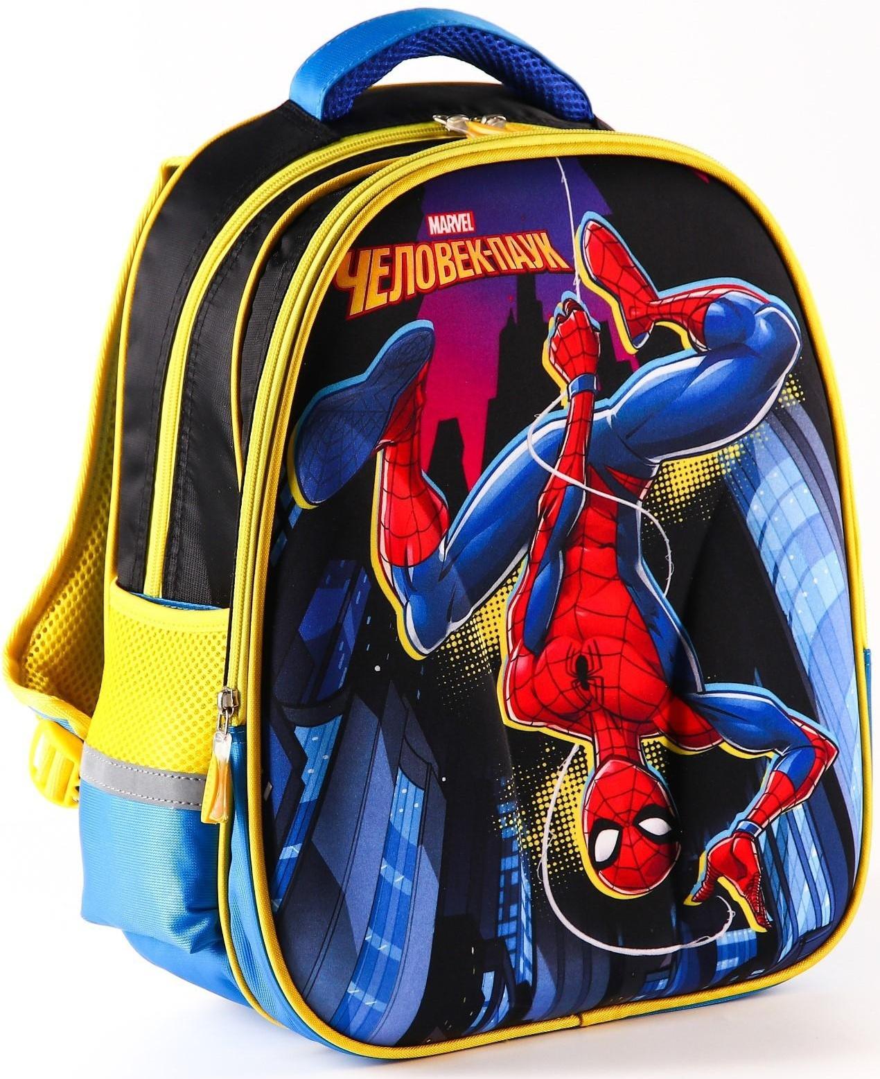 Рюкзак школьный, 39 см х 30 см х 14 см, Человек-паук