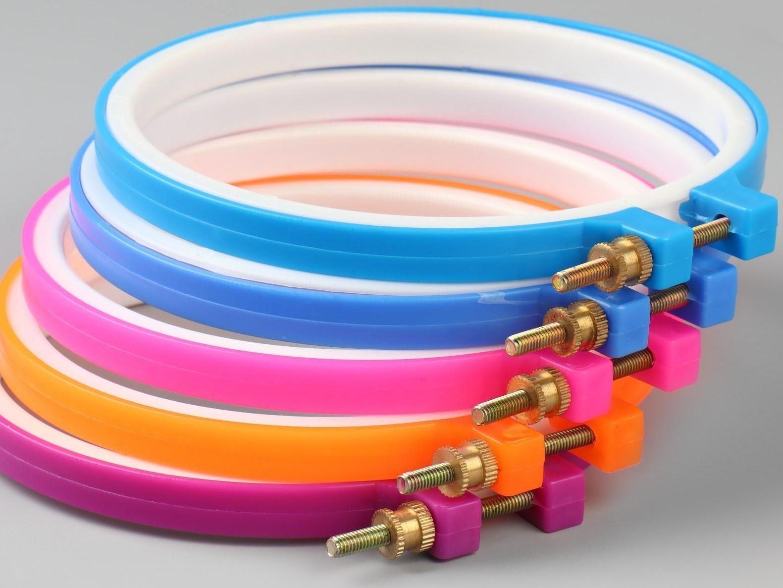 Пяльцы для вышивания, d = 10,5 см, цвет МИКС