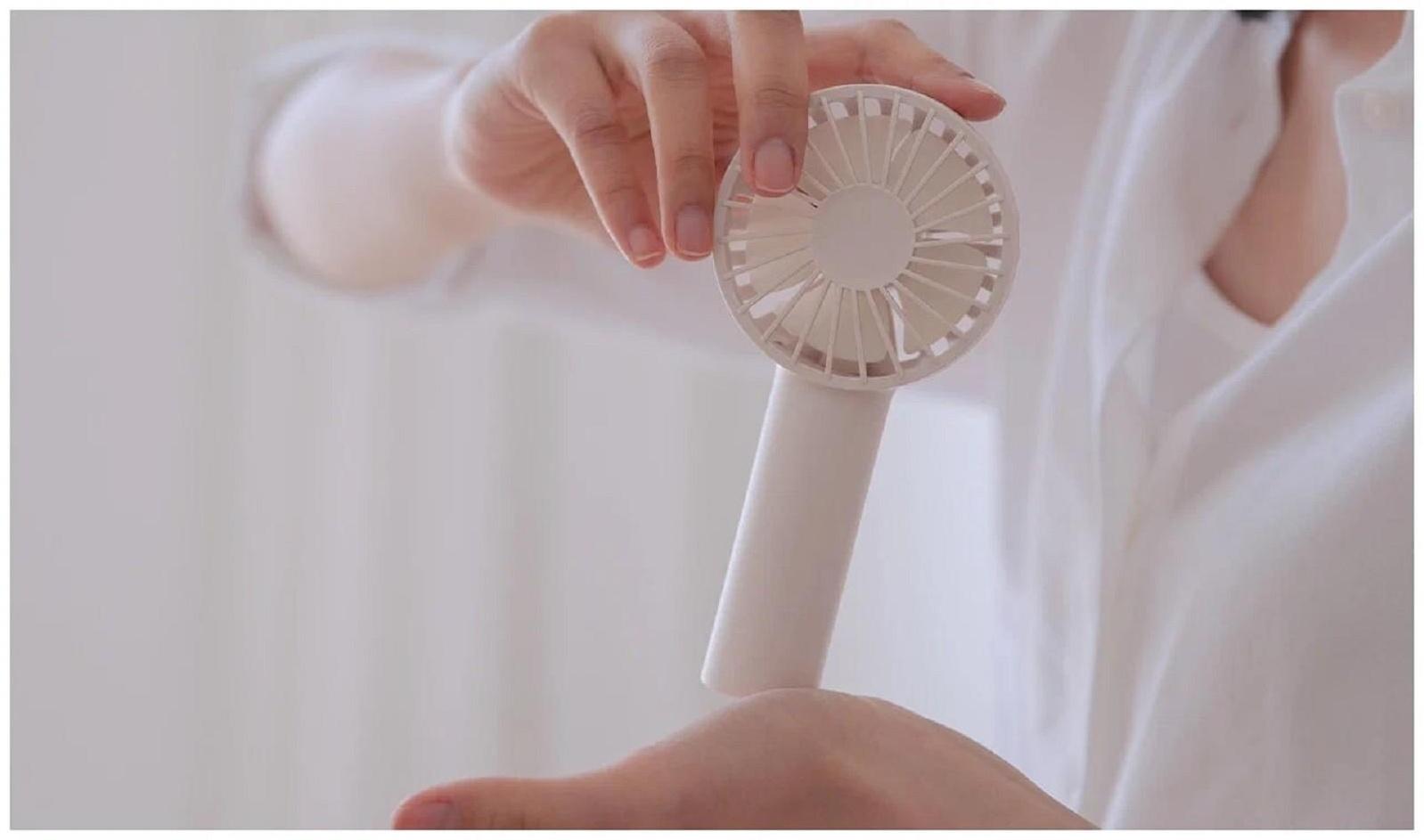 Портативный вентилятор Xiaomi Solove N10, 3 скорости, Type-C, 4500 мАч, бежевый