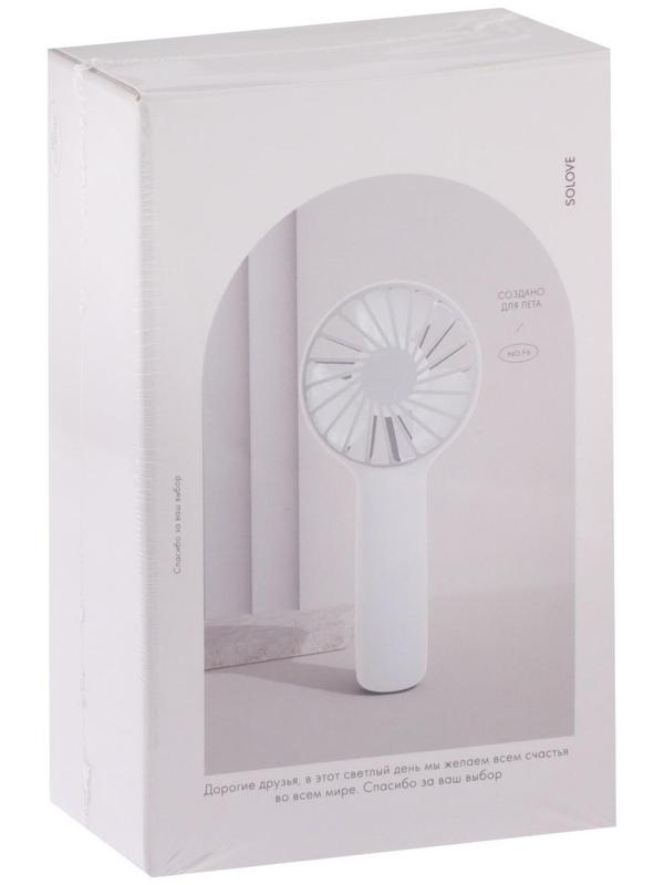 Портативный вентилятор Xiaomi Solove F6, ремешок, 3 скорости, Type-C, 2000 мАч, белый