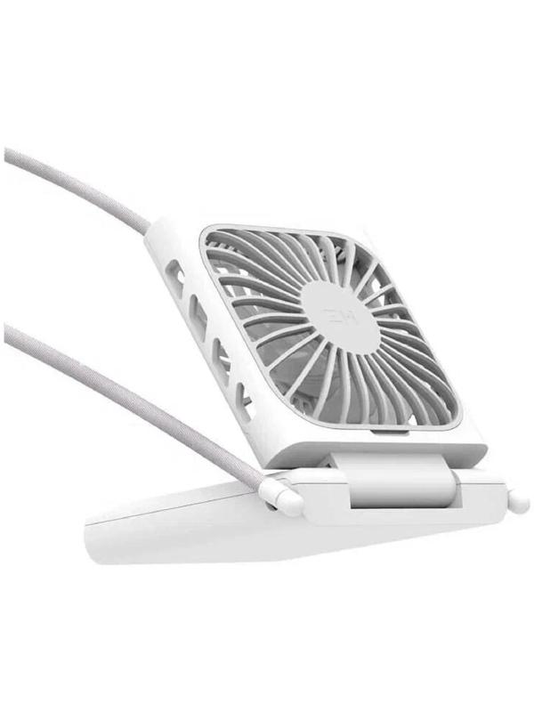 Портативный вентилятор Xiaomi ZMI AF217, ремешок, 3 скорости, до 120°, 2400 мАч, белый