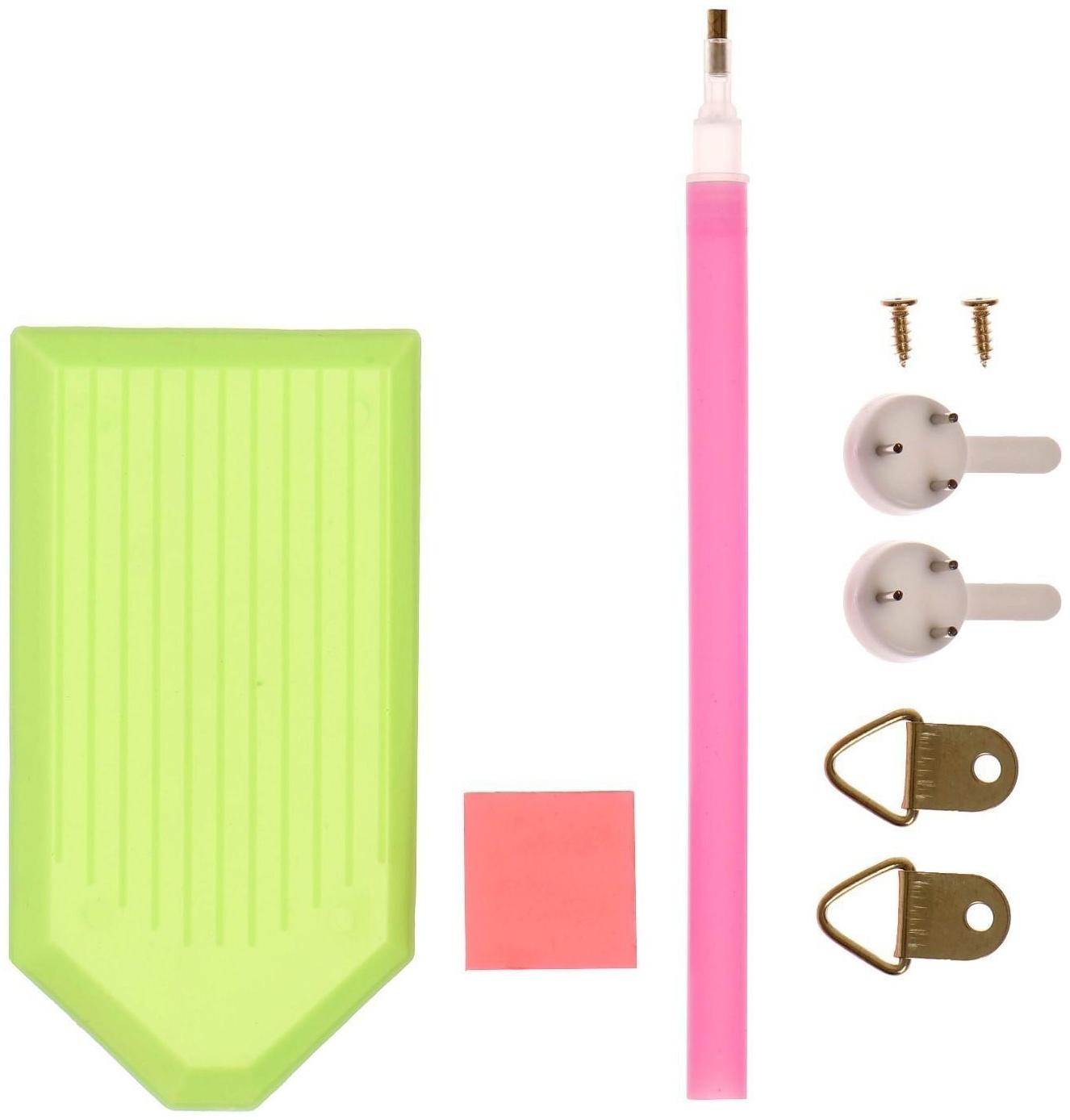 Алмазная мозаика на подрамнике с полным заполнением «Девушка с цветами», 30х40см