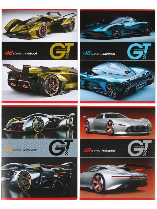 Тетрадь 48 листов, в клетку, «АВТОстиль», обложка мелованная бумага, блок типографская бумага / Микс 1 шт.