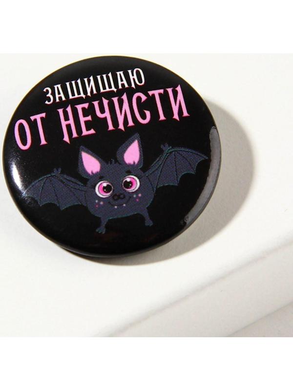 Резинка для волос и значок «Защищаю от нечисти», набор