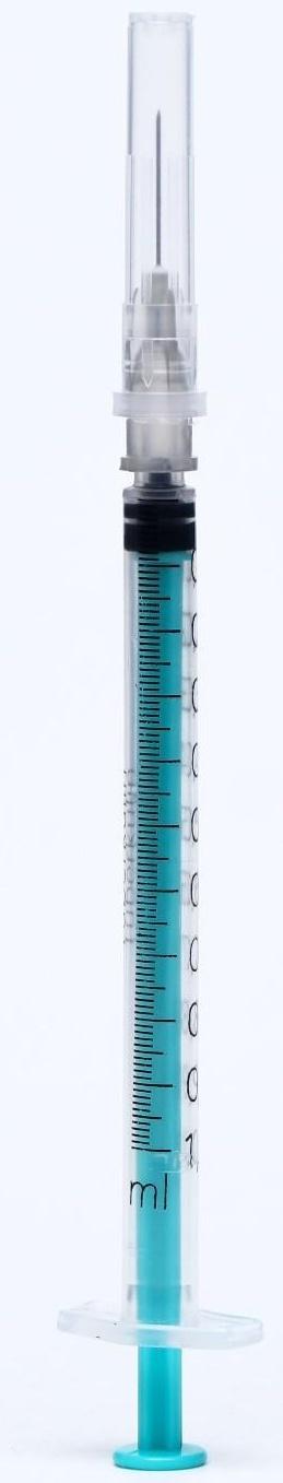Шприц туберкулиновый 1 мл с надетой иглой, МПК Елец, Россия