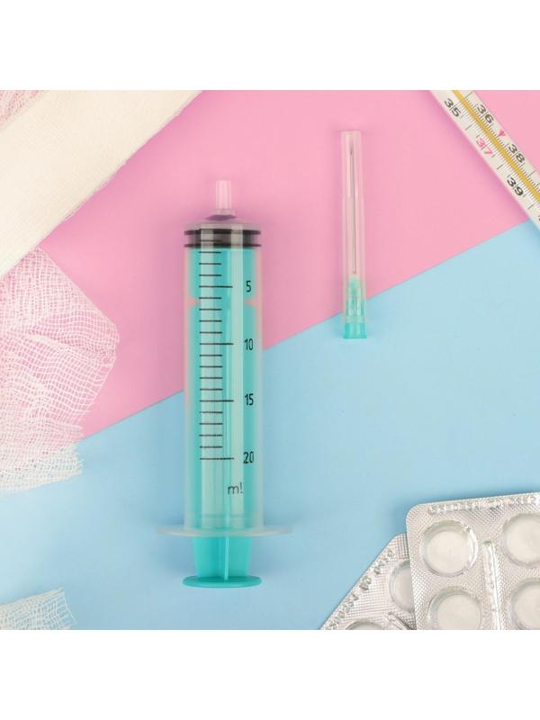 Шприц медицинский трехкомпонентный 20 мл, 21G, 0.8 x 40 мм, МПК Елец, Россия