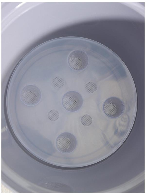 Кашпо для цветов со вставкой «Порто», 15 л, цвет серый