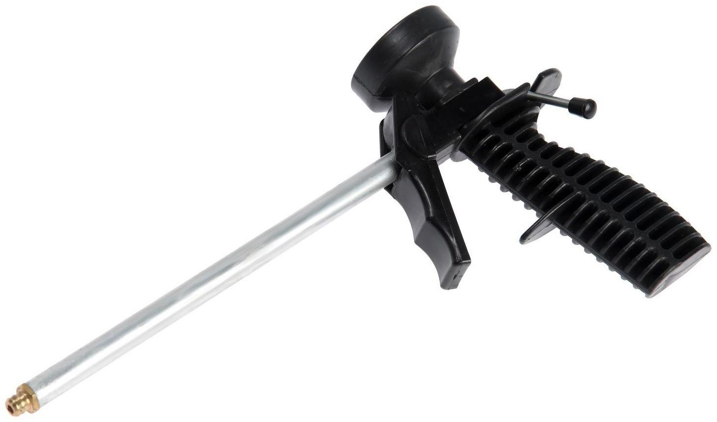Пистолет для монтажной пены ЛОМ, пластиковый корпус, алюминиевая трубка