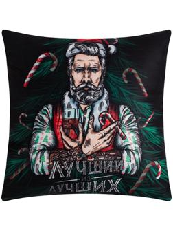 Подушка декоративная новогодняя Этель «Лучший из лучших» 40х40 см, 100% п/э, велюр