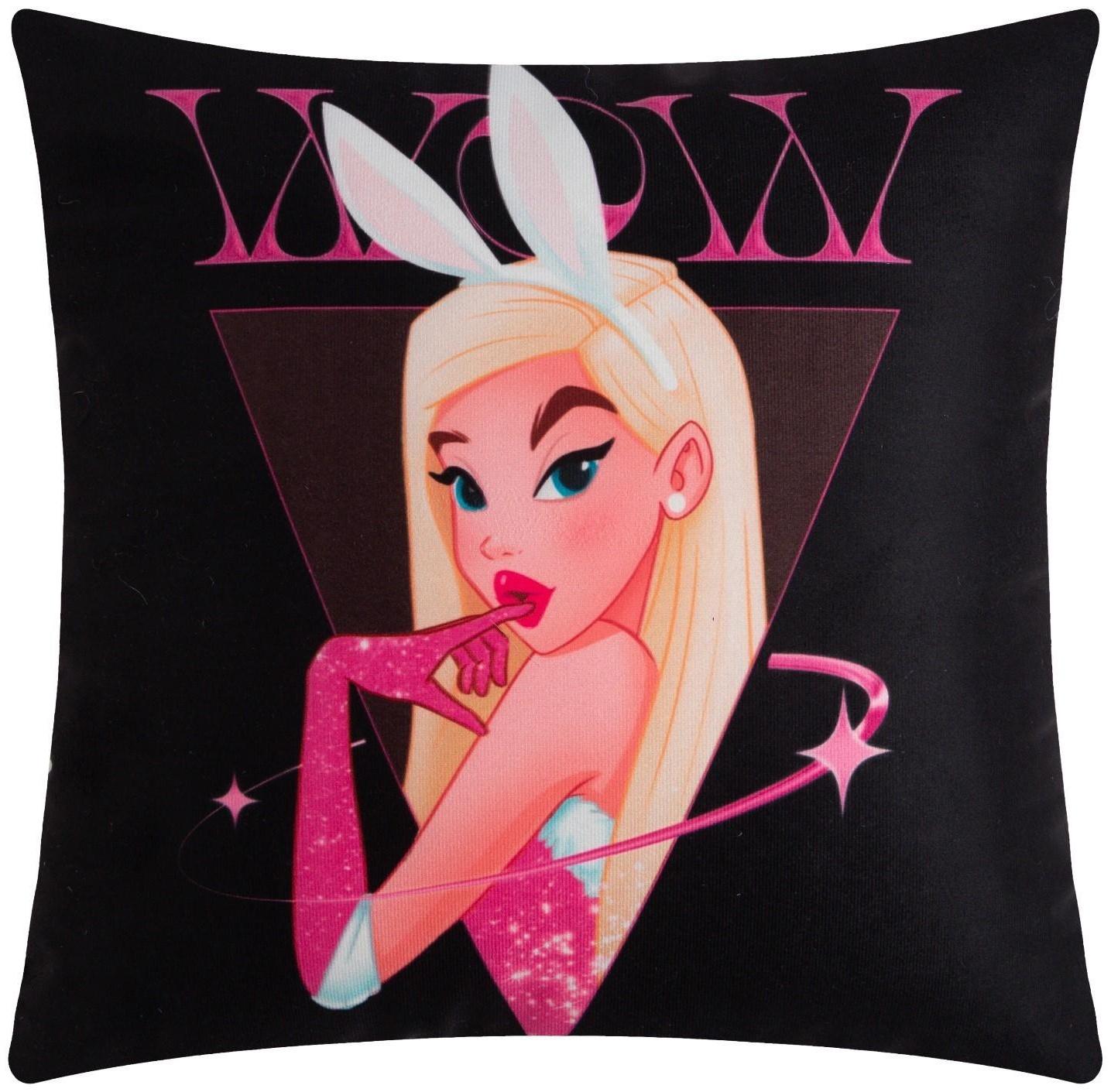 Подушка декоративная новогодняя Этель «Wow» 40х40 см, 100% п/э, велюр