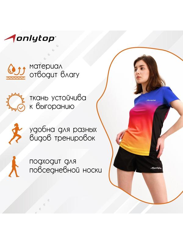 Футболка спортивная ONLYTOP woman, размер 44