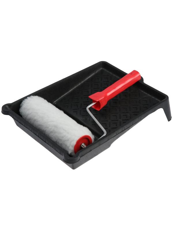 Набор малярный ЛОМ, валик искусственный мех, 180 мм, ванночка 250 х 320 мм