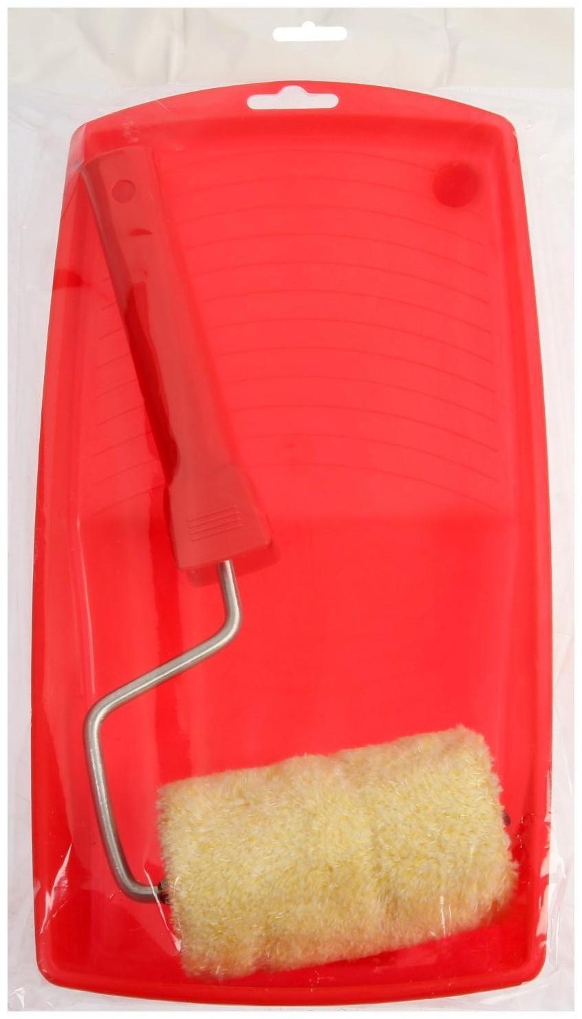 Набор малярный ЛОМ, валик полиакрил, 100 мм, ванночка 150 х 290 мм