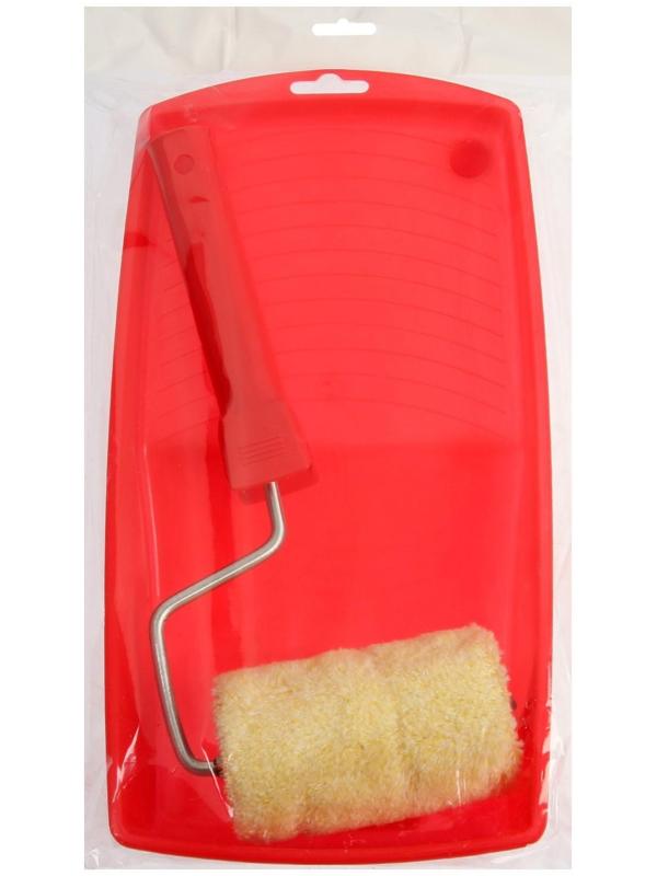 Набор малярный ЛОМ, валик полиакрил, 100 мм, ванночка 150 х 290 мм