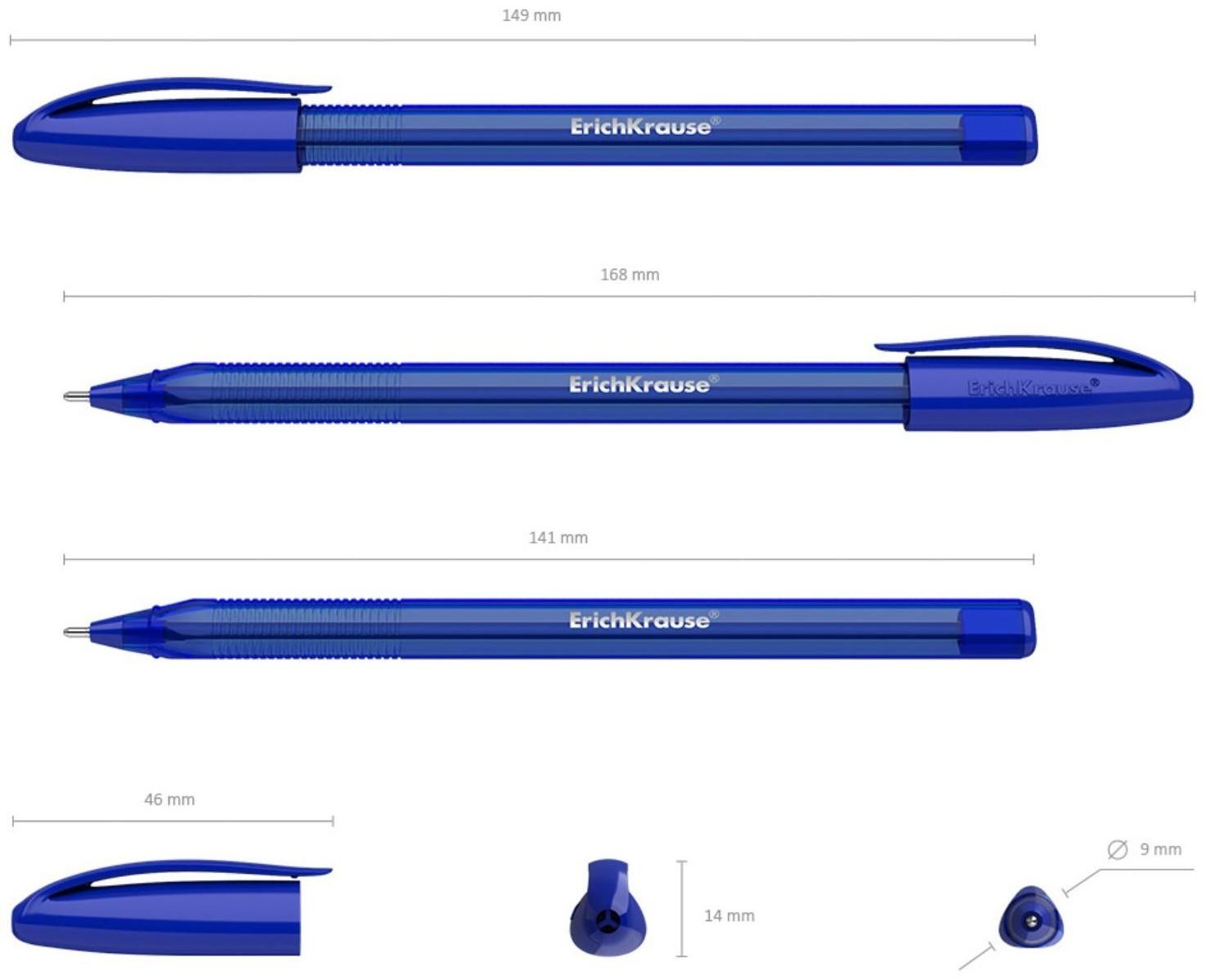 Ручка шариковая ErichKrause U-108 Original Stick 1.0, Ultra Glide Technology, цвет чернил синий