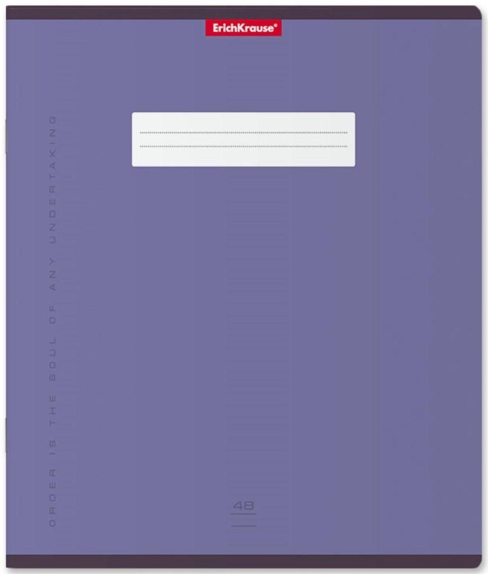 Тетрадь 48 листов в линейку ErichKrause Unicolor Bright, обложка мелованный картон, блок офсет, микс