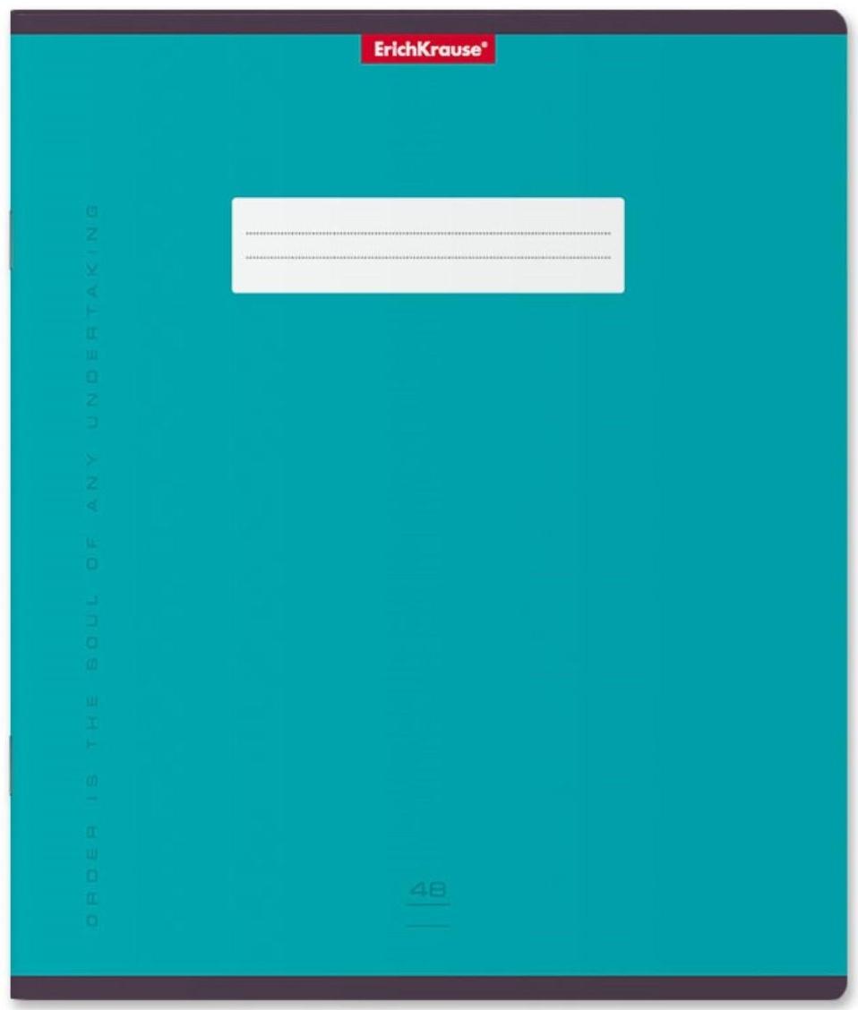 Тетрадь 48 листов в линейку ErichKrause Unicolor Bright, обложка мелованный картон, блок офсет, микс