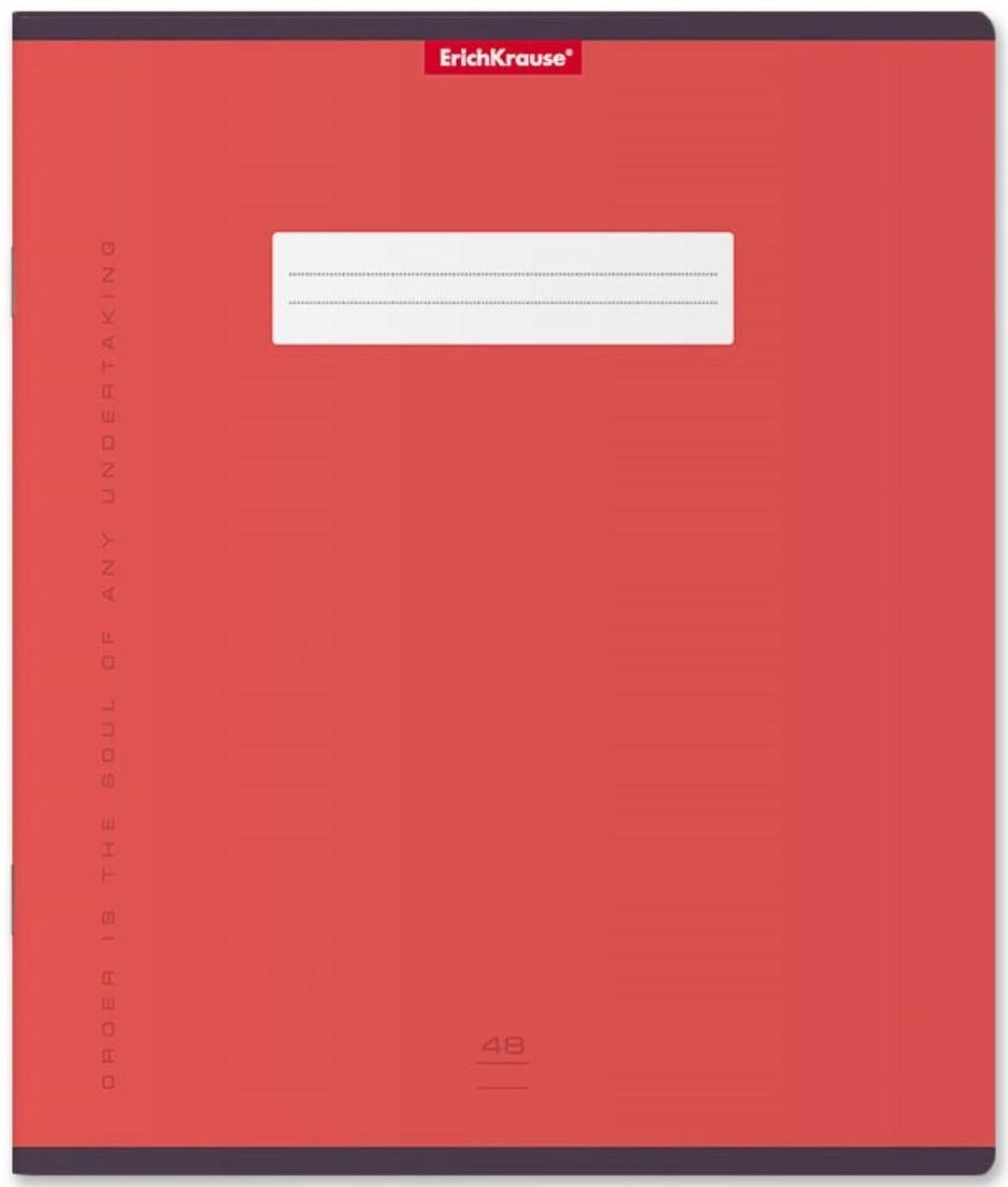 Тетрадь 48 листов в линейку ErichKrause Unicolor Bright, обложка мелованный картон, блок офсет, микс