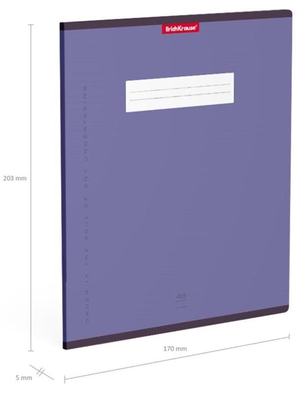 Тетрадь 48 листов в линейку ErichKrause Unicolor Bright, обложка мелованный картон, блок офсет, микс