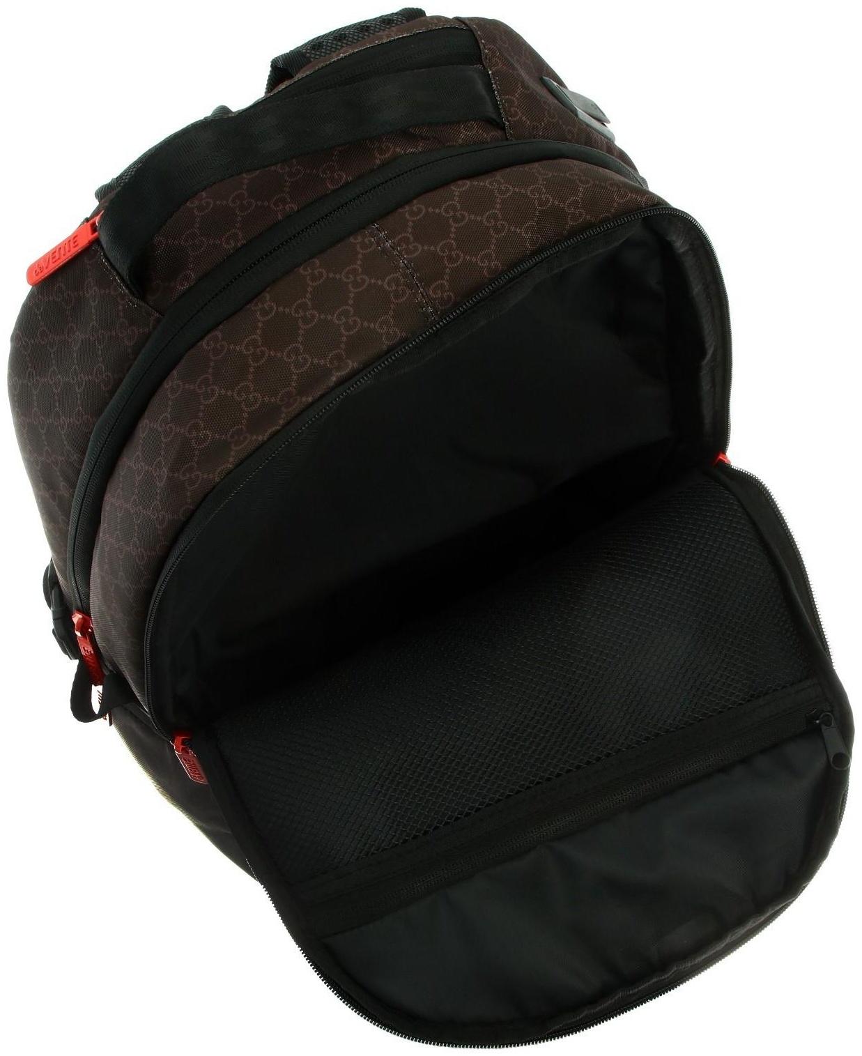 Рюкзак молодежный 39 х 30 х 17 см, эргономичная спинка + usb и аудио выход, deVENTE Red Label, Beauty , коричневый/оранжевый