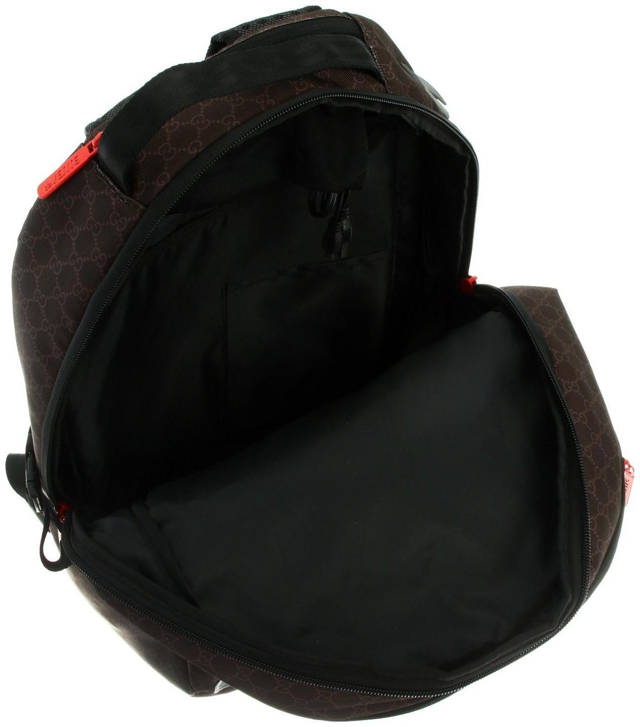 Рюкзак молодежный 39 х 30 х 17 см, эргономичная спинка + usb и аудио выход, deVENTE Red Label, Beauty , коричневый/оранжевый