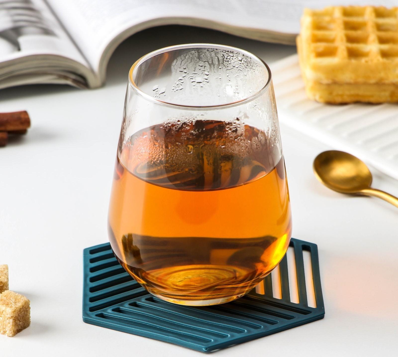 Подставка под горячее силиконовая, 13×11,5×0,3 см, цвет синий