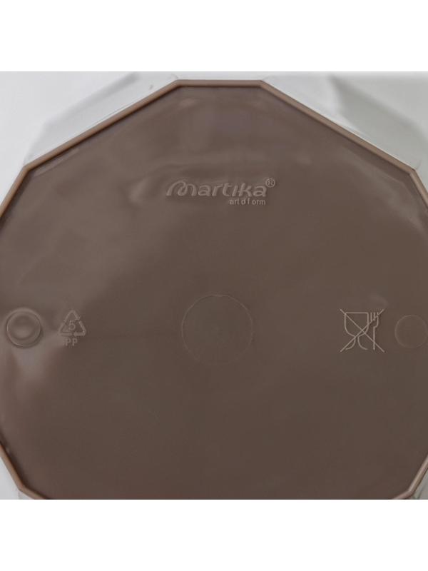 Кашпо для цветов со вставкой «Палермо», 1,8 л, цвет коричневый