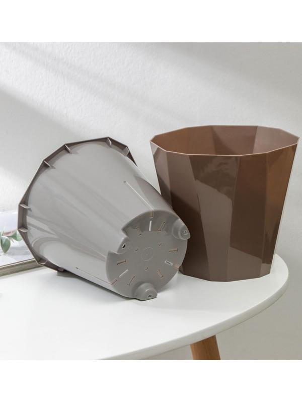 Кашпо для цветов со вставкой «Палермо», 1,8 л, цвет коричневый