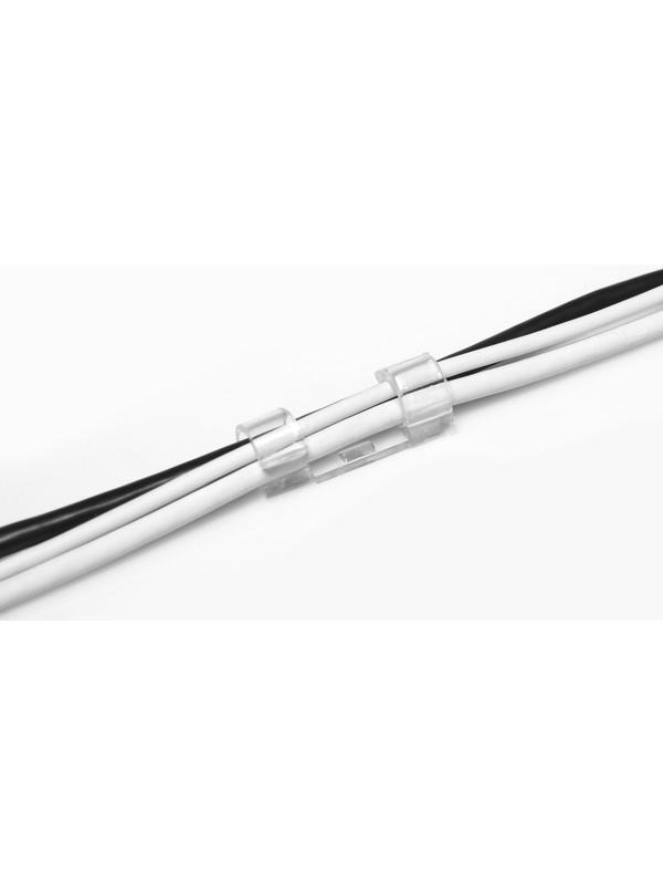 Держатель самоклеящийся для проводов и гирлянд ТУНДРА krep, 15х40 мм, прозрачный,