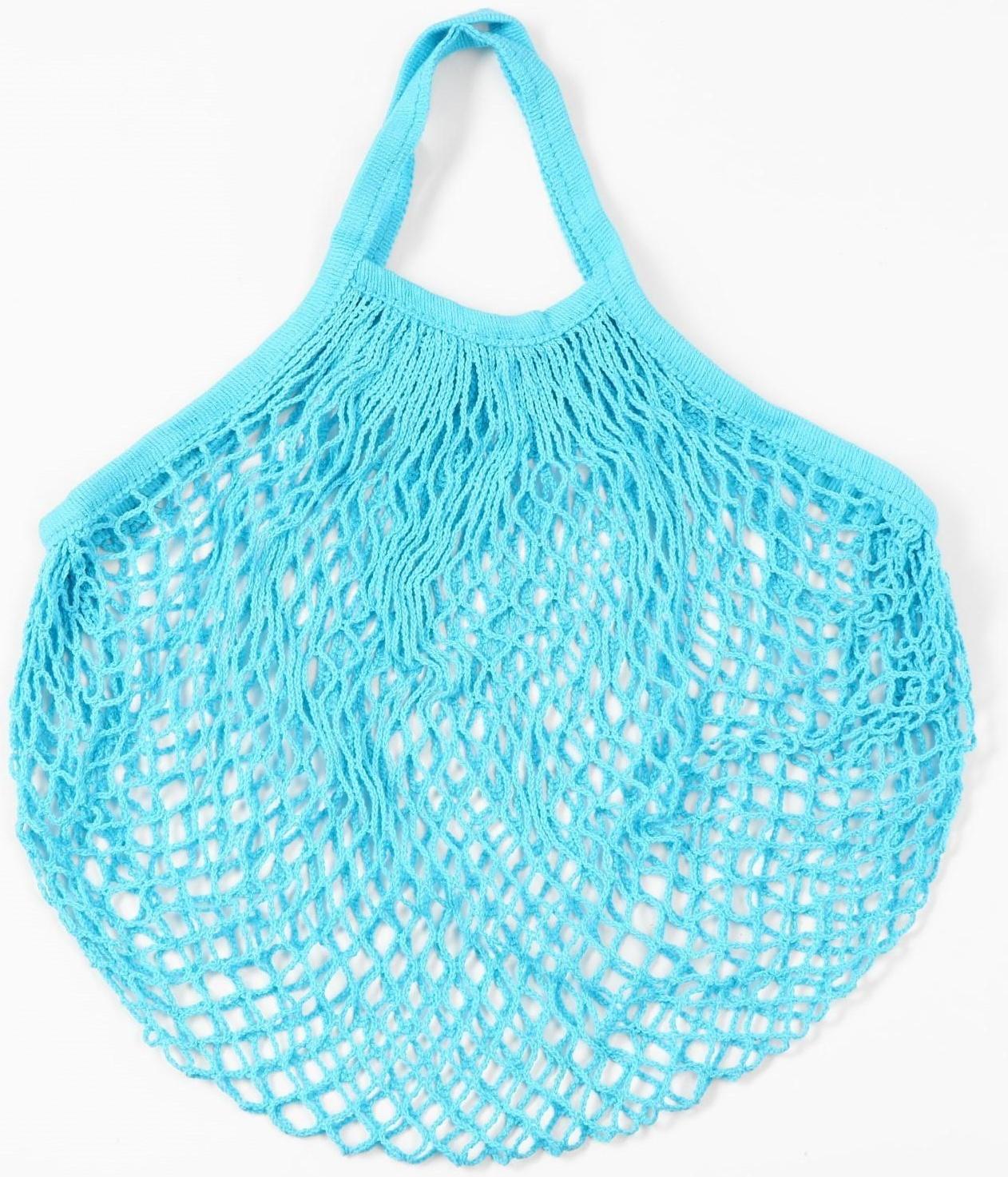 Авоська 34 х 34 см, ручка 12 см, клетка 1.5 см, бирюзовая