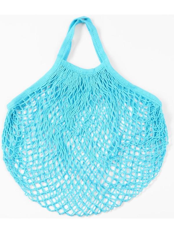 Авоська 34 х 34 см, ручка 12 см, клетка 1.5 см, бирюзовая