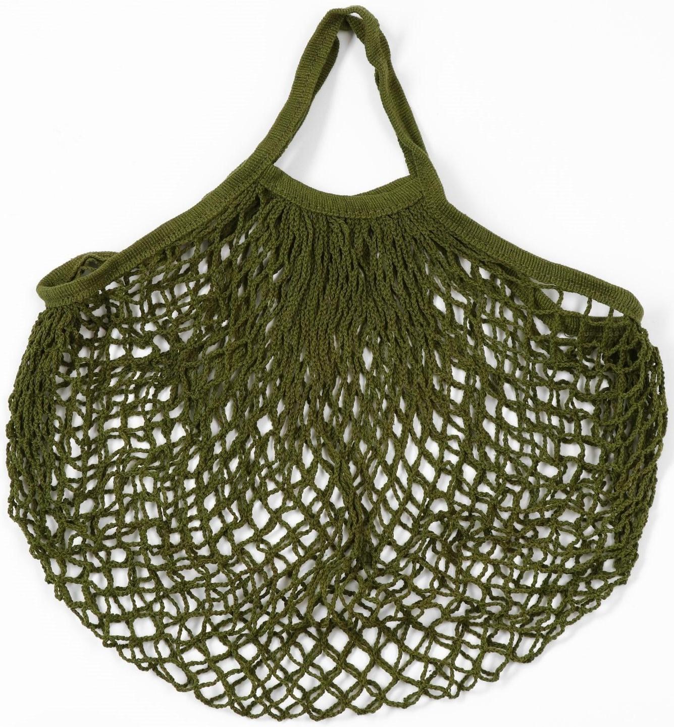 Авоська 34 х 34 см, ручка 12 см, клетка 1.5 см, зелёная