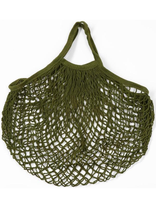 Авоська 34 х 34 см, ручка 12 см, клетка 1.5 см, зелёная