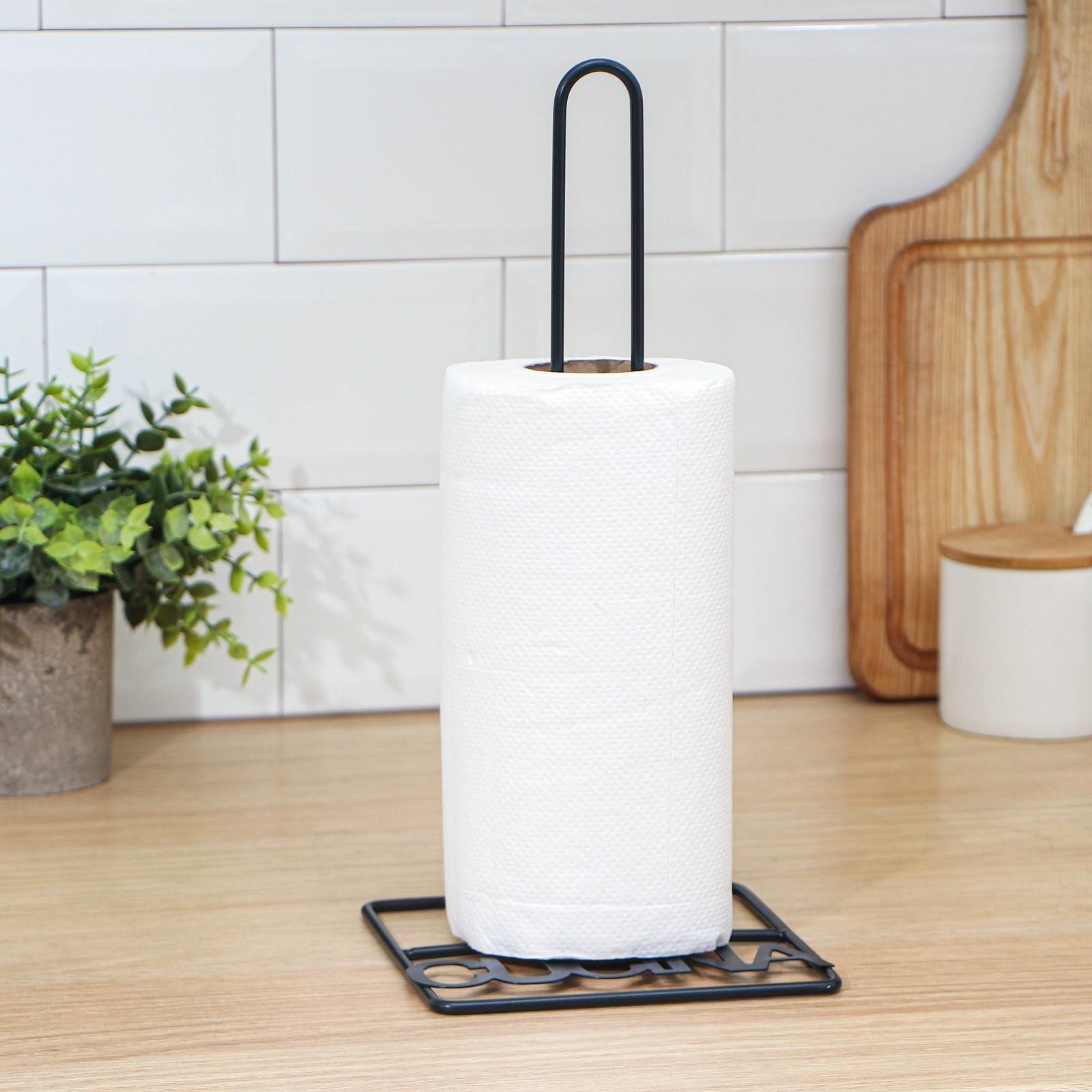 Подставка под бумажные полотенца Доляна «Cuisine», 13,5×15,5×29 см, цвет чёрный