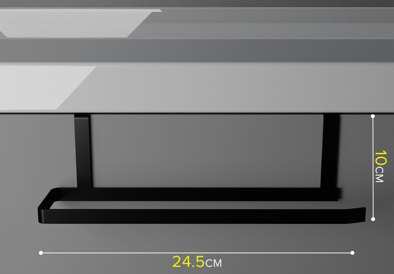 Держатель для полотенец Доляна, на дверцу, цвет чёрный