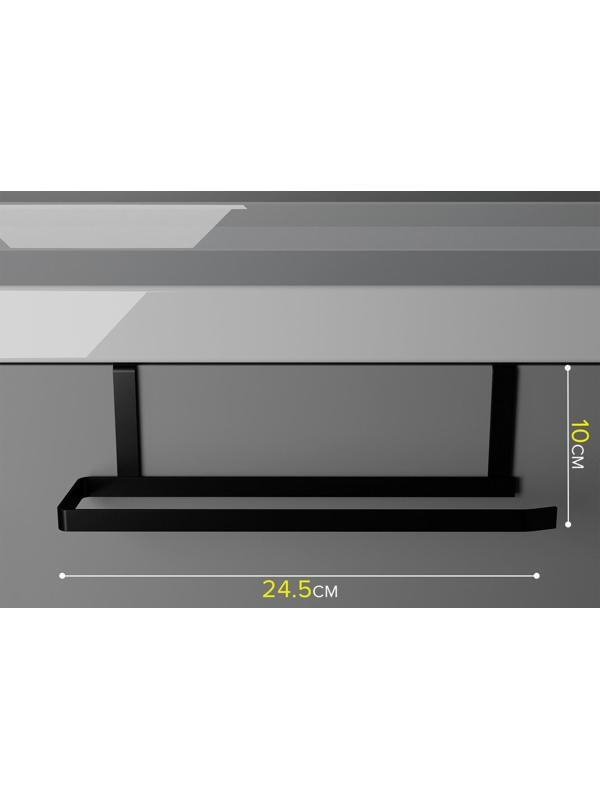 Держатель для полотенец Доляна, на дверцу, цвет чёрный