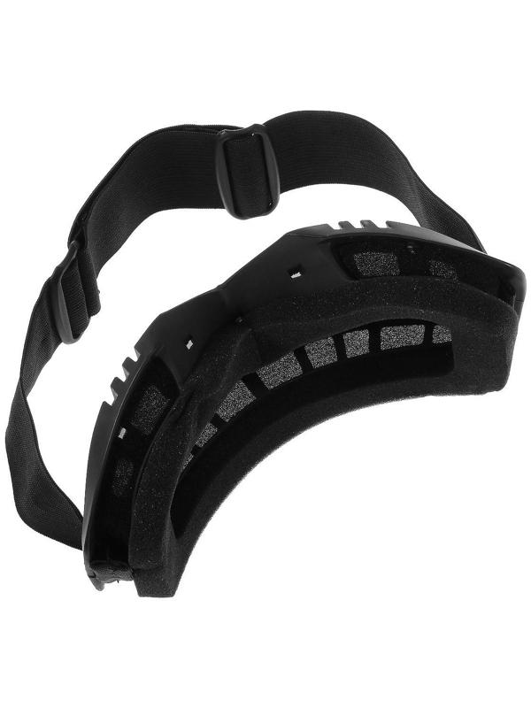 Очки-маска для езды на мототехнике, разборные, визор хром, цвет черный