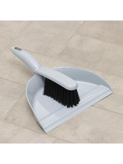 Щётка-смётка с совком Etna, цвет серый