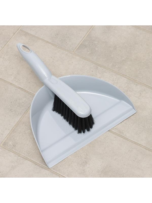 Щётка-смётка с совком Etna, цвет серый