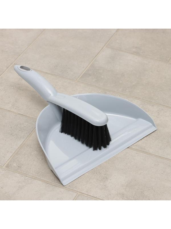 Щётка-смётка с совком Etna, цвет серый