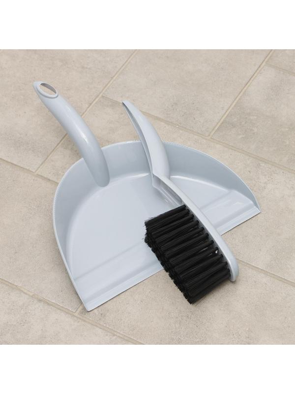 Щётка-смётка с совком Etna, цвет серый